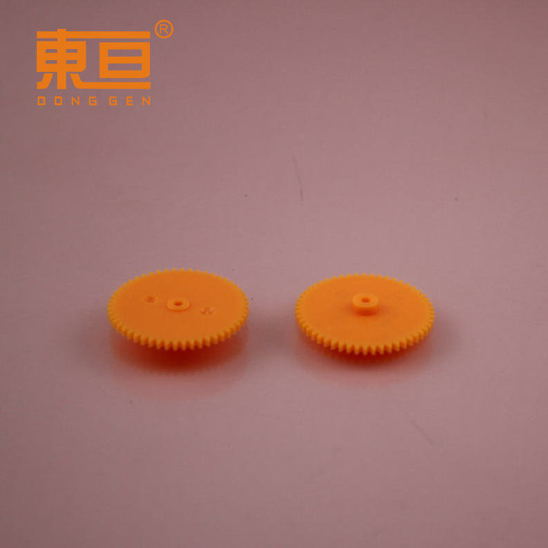 522A软橙红 软胶单层齿轮 齿片 易装版 玩具配件 紧配2mm的轴