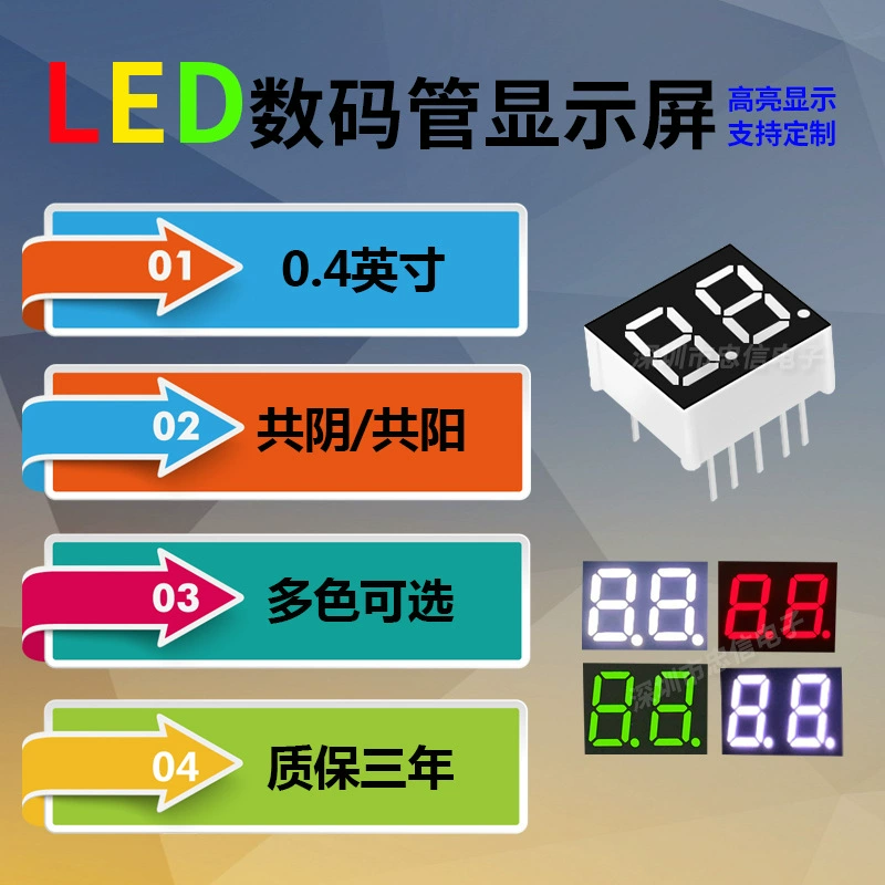 Трубка цифров 0,4 медленно двигает красный свет со -- Инь/со -- Янг трубки 2 чисел цифровой 4021АС/4201БС АХ/БХ