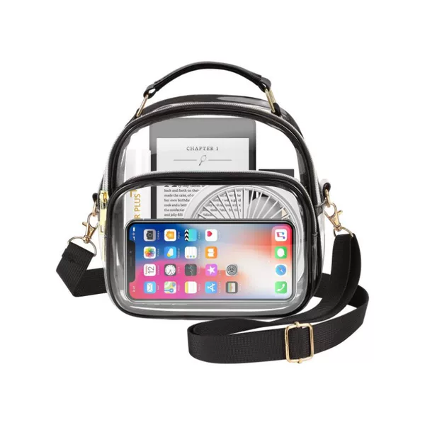 Cross-Border Popular Women's Transparent Crossbody Bag Odorless Portable Crossbody Handbag Travel Large Capacity Shoulder Bag