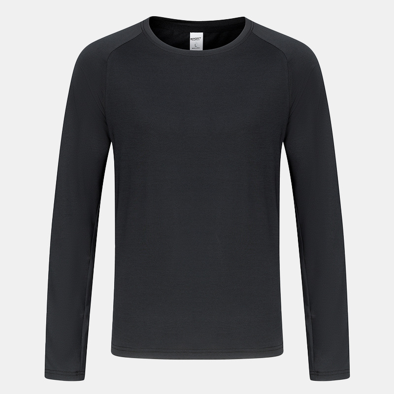 Correr ropa de secado rápido Camiseta de manga larga para hombres primavera y verano nuevo entrenamiento fitness mañana correr ropa deportiva Top baloncesto ropa de ciclismo