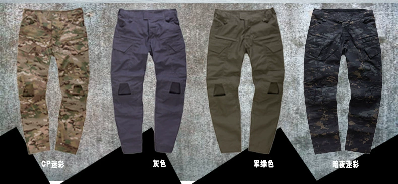 Detalle del pantalón camuflado para entrenamiento