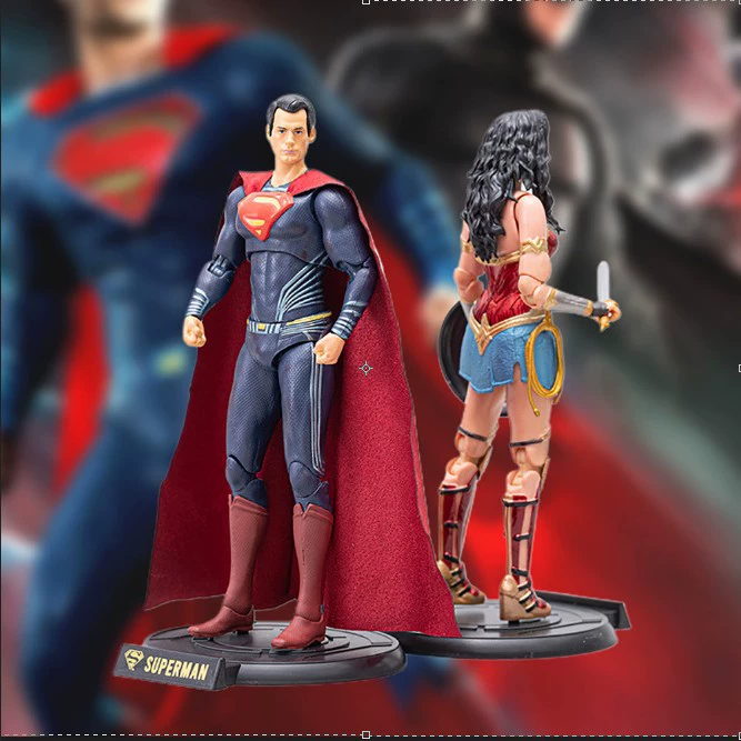 DC, Лига справедливости, подвижная минифигура, Супермен, Бэтмен, 7 дюймов