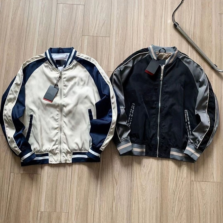 Version Spring and Autumn New Jacket Men's College Style Loose Trendy Casual Stand Collar Jacket Baseball Uniform Men