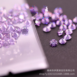 圆形彩色锆石裸石 皓石变兰粉红金黄桔红黑锆 人造宝石CZ异形批发-阿里巴巴