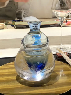 Japanese-Style Transparent Glass Gradient Blue Ice Wine Decanter Sake Cup Wine Dispenser Liquor Freezing Split Wine Glass Wine Warmer