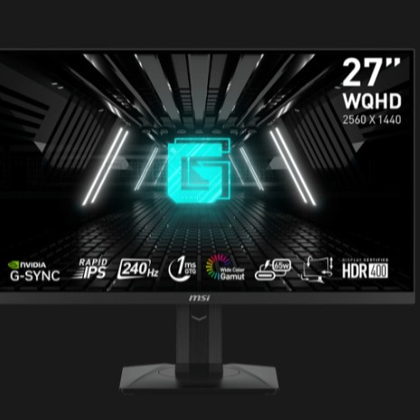 MSI G274QPX 27寸2K IPS 240Hz 1ms HDR400 高清显示液晶屏幕适用