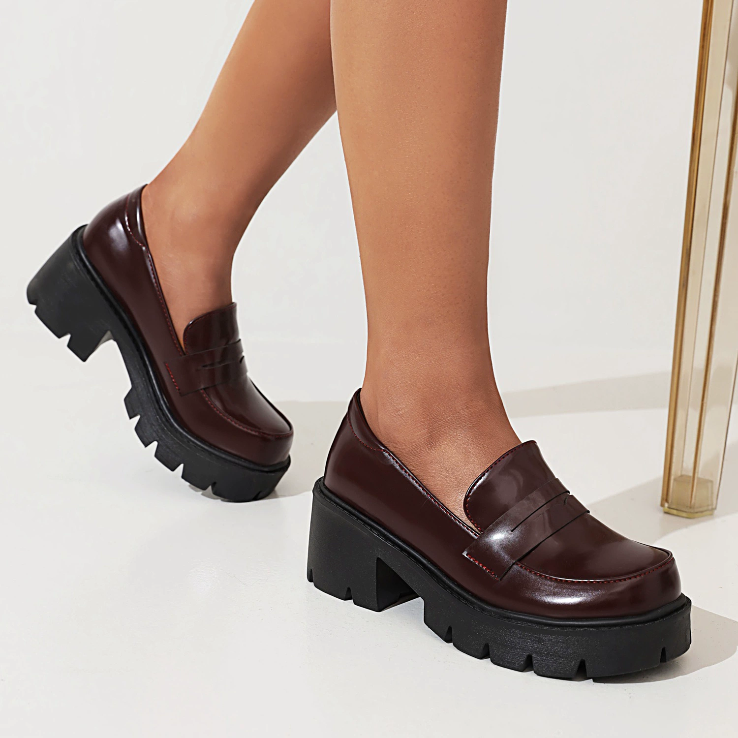 Обувь Мэри Джейн для внешней торговли, Женская французская британская кожаная обувь больших размеров на толстой подошве, увеличивающая рост, японская обувь Lolita JK на платформе