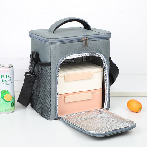 New Product Large Capacity Food Preservation Ice Pack, Crossbody Picnic Bag, Hand-Held Lunch Bag, Aluminum Foil Thickened Insulated Bag