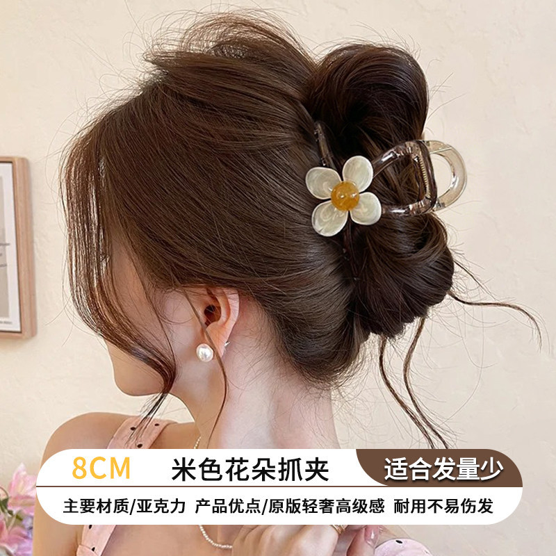 2026 nuevo clip de agarre de alto nivel lindo coreano cabeza trasera clip de cabello toque de cabello gran exquisito clip de tiburón clip de cabello image 12