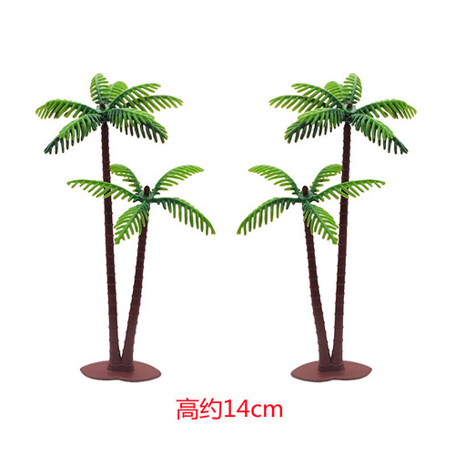 Coconut Tree Cake Stand Birthday Cake Decoration Plant Tree 8cm 14cm Large and Small Size Realistic 3D Coconut Tree