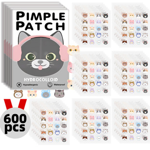 Cross-Border Wholesale Large Size Combination Acne Patch Cartoon Acne Patch Facial Concealer Covering Acne Marks 600Pcs