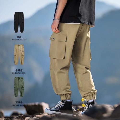 Men's Workwear Casual Pants  Spring Thin Model Men's Streetwear Loose Ankle Work Pants Youth Cool Pants
