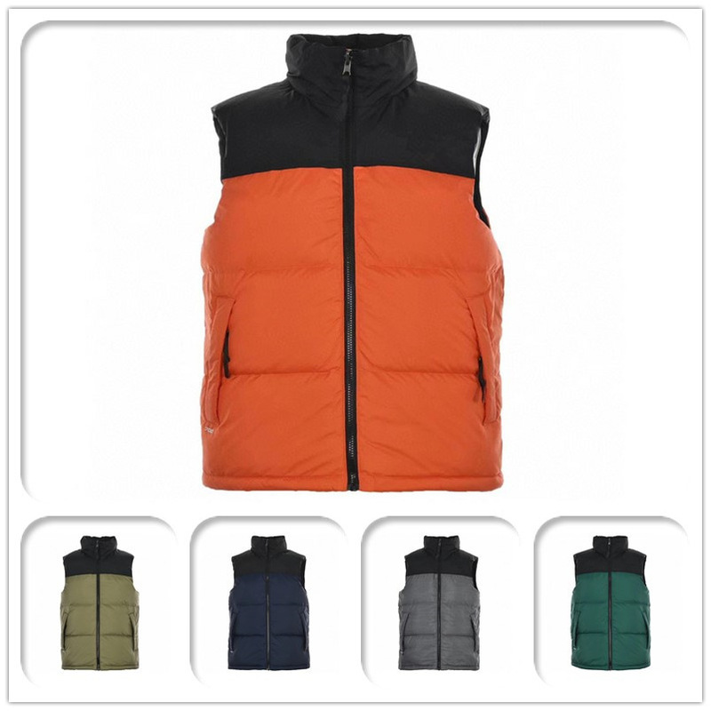 Putian factory wholesale foreign trade us version TNF 1996 down vest men's and women's warm vest jacket one-piece delivery