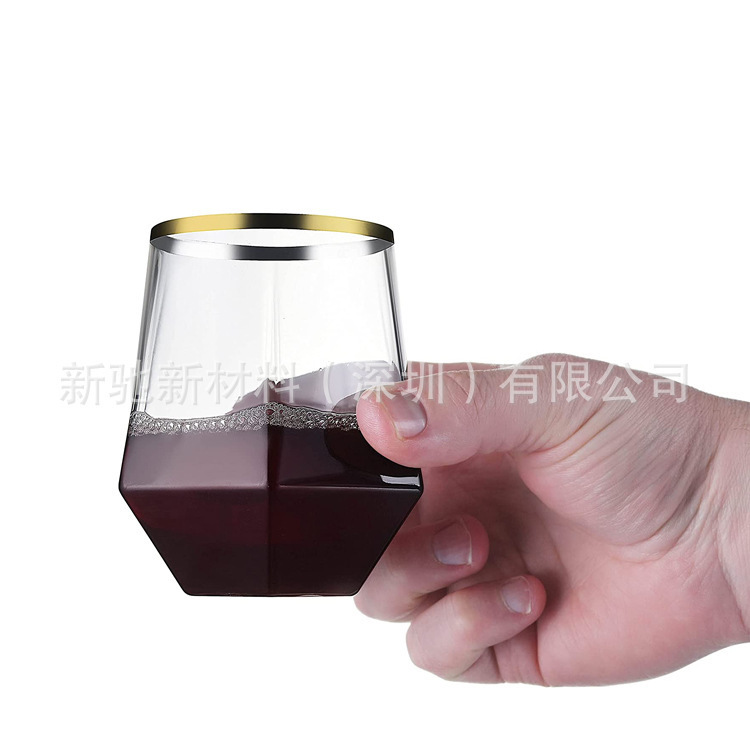 Amazon más vendido 12oz copa de plástico Borgoña plástico vino tinto Copa tritan lavavajillas