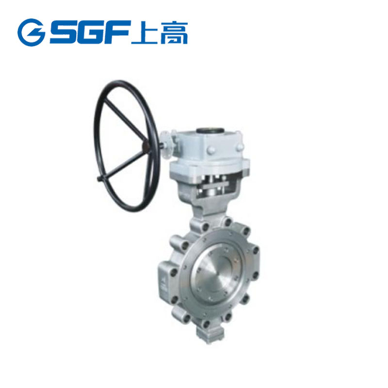 对夹不锈钢蝶阀D373Y-40P 三偏心凸耳式双向压全金属硬密封蝶阀