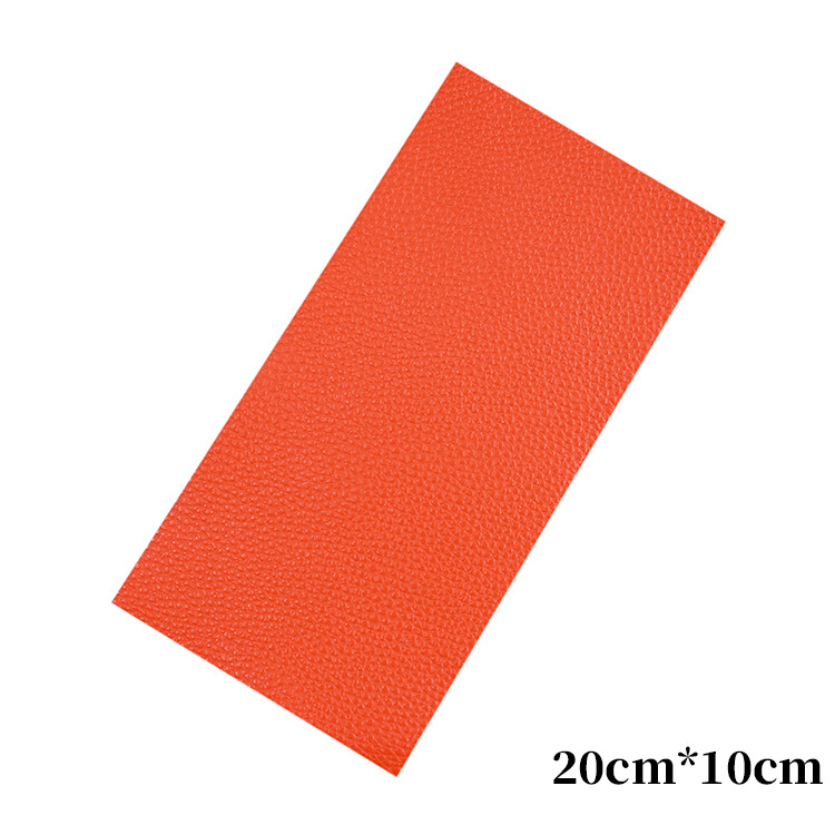 Los fabricantes suministran el subsidio de reparación de cuero de color autoadhesivo completo PU Litchi grano Road pegatinas sofá cojín agujero parche pegatinas