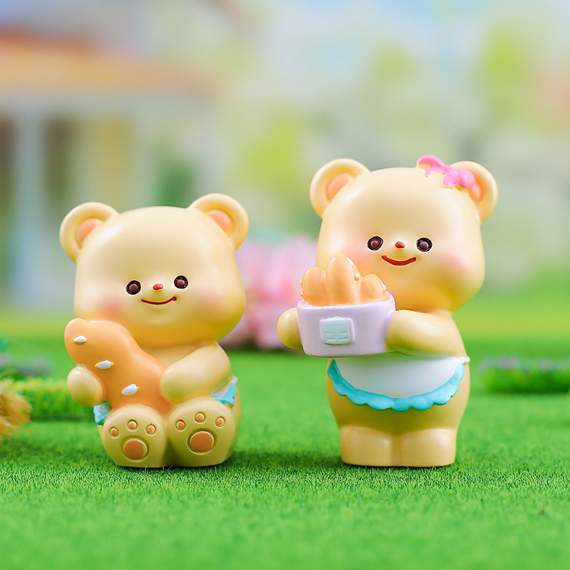 밀키 귀여운 버터 치즈 곰 블라인드 박스 TV 캐비닛 자동차 중앙 제어 장식품 학생 선물 도매