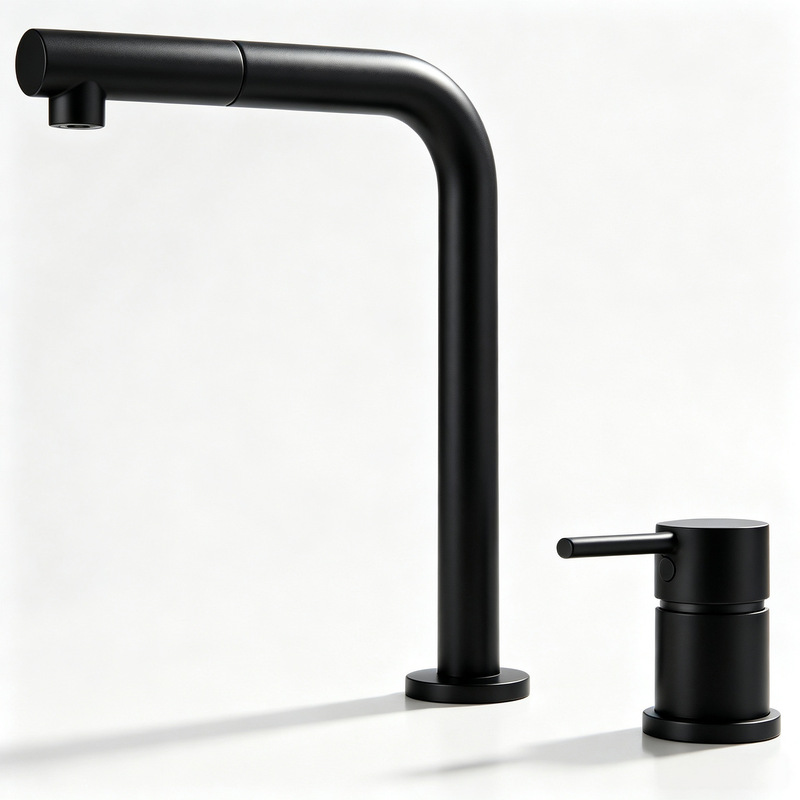 Split-type faucet, cold and hot water, dual-hole design, for washbasins, suitable for home bathrooms and kitchen sinks, made of brass, minimalist style Split-type faucet, cold and hot water, dual-hole design, for washbasins, suitable for home bathrooms and kitchen sinks, made of brass, minimalist style