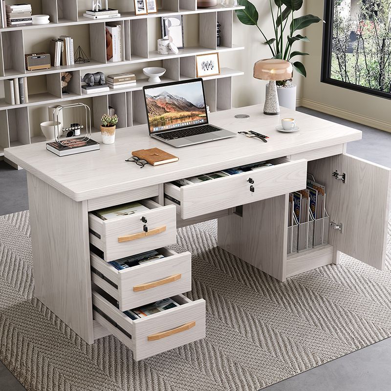 Desk Simple Modern Staff Desk Office Boss Desk Bedroom Home Computer Desk Desktop Table with Drawers