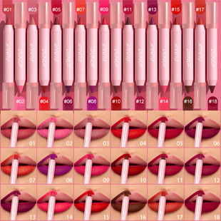 Cross-Border Makeup Dunuf 18-Color Matte Lipstick Pen, Matte Velvet Lipstick Is Not Easy to Stick to the Cup, Export Export