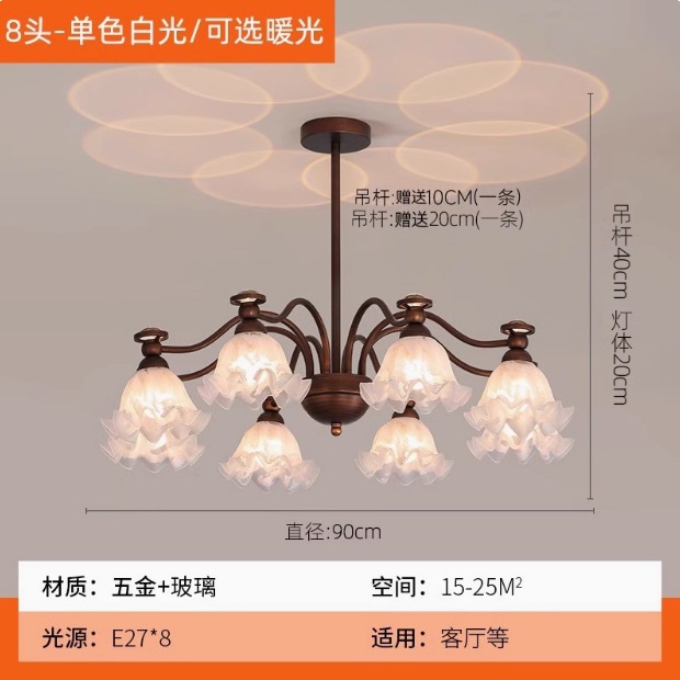 [full spectrum ra≥97] projection 8 heads l brown-96w three-color light