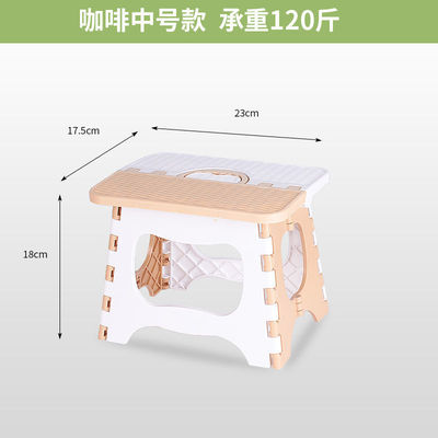 thickening Plastic fold stool simple and easy children Folding stool adult household fold Wooden bench outdoors Portable Fishing stool