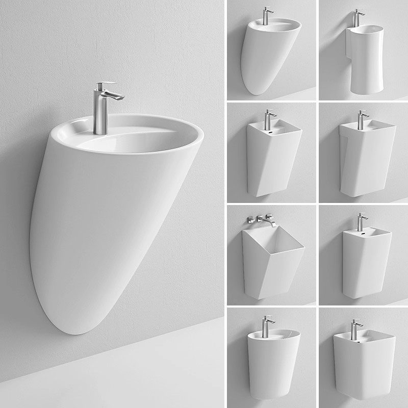 Suitable for Wall-Mounted Ceramic Washbasins, Household Bathroom Sinks, Small-Sized Washbasins