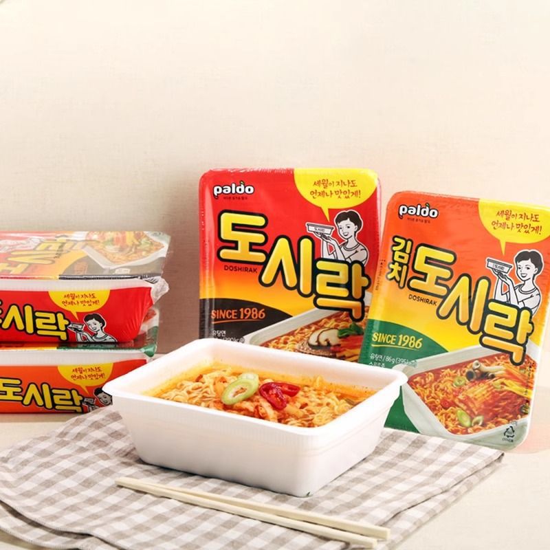 热巴同款韩国Paldo八道泡菜牛肉碗面韩式速食泡面拉面方便面
