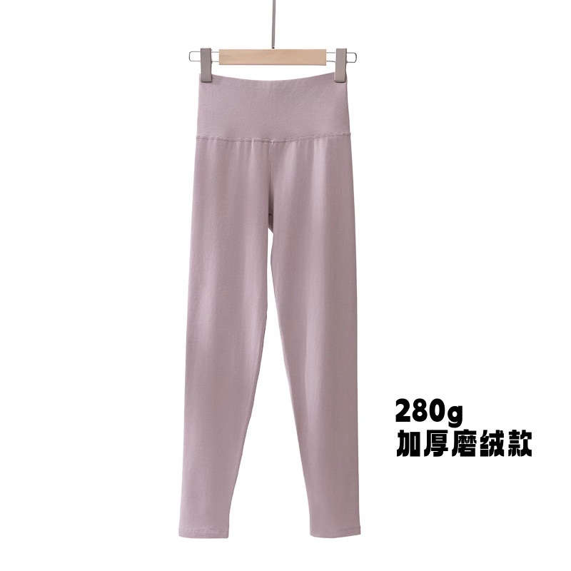 【藕紫色25D28】280g加厚果冻按摩高腰裤