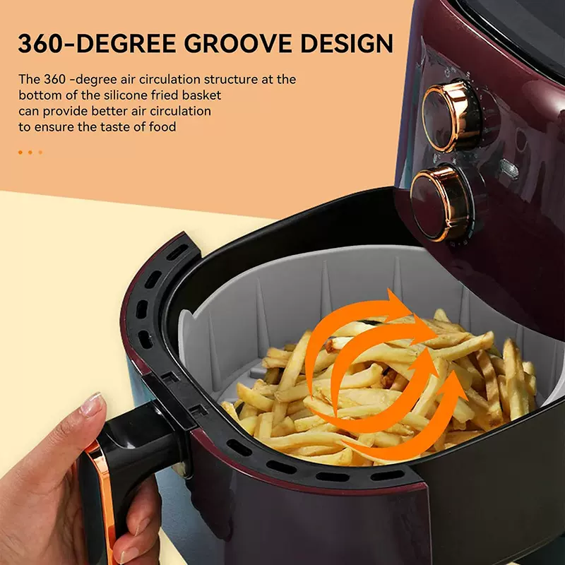 空气炸锅专用碗耐高温硅胶双耳可重复利用烘焙用具不粘锅硅胶盘