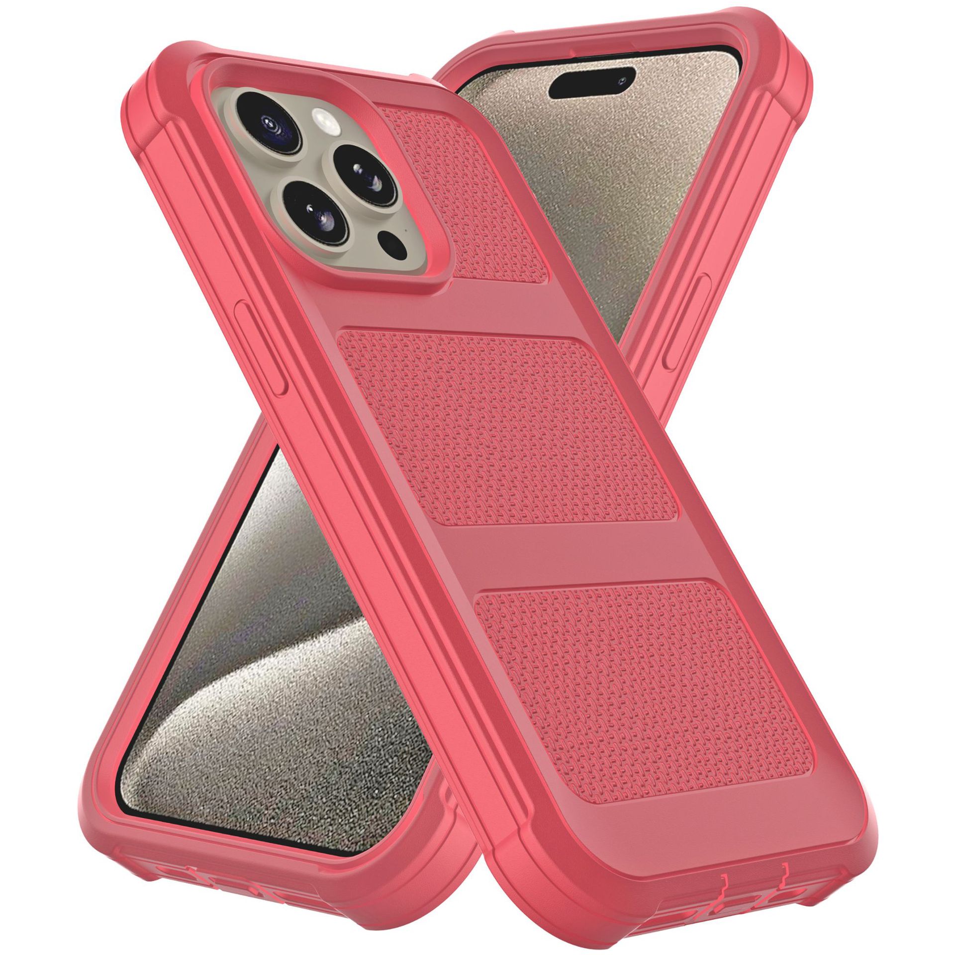 Rugged Phone Case With Back Clip Stand For Iphone 15 14 13 12 Plus_voghion.com
