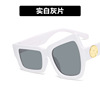 Sunglasses, glasses hip-hop style solar-powered, European style, 2022 collection