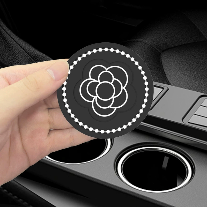 Товары для салона автомобиля автомобильный коврик для чашки с водой узор Камелия с алмазным ковриком для чашки с водой Универсальный