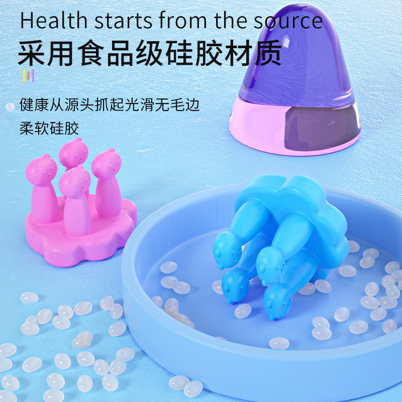 Creative Home New Punch-free Silicone Hook Wall Self-adhesive Toothbrush Hook Simple Cartoon Bear Pill Hook