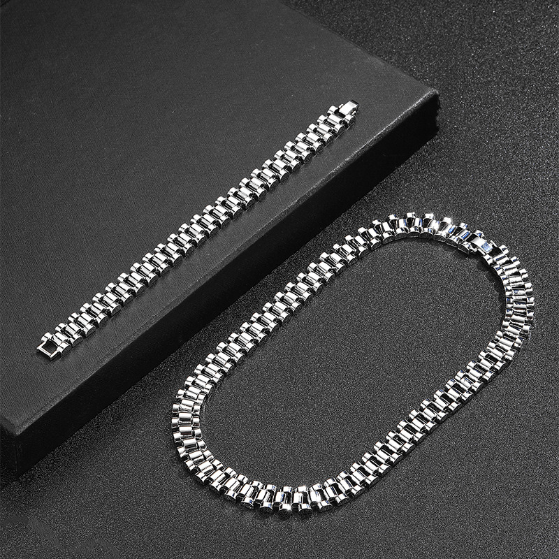 Nei Auerkette, Hip-Hop-Halskette fir Männer, modesch an dominant vergoldet Set, Bijouaccessoiren_voghion.com