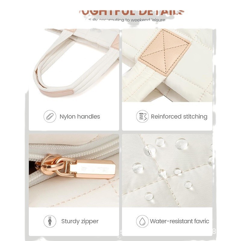 Amazon damas bolsas de pluma bolsas de computadora portátil zip flush bolsas de trabajo portátiles