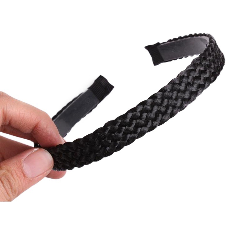 Diadema trenzada estilo coreano con dientes, parte superior alta, cubre las canas, accesorio para el cabello trenzado, diadema, accesorio para el cabello trenzado con clip.