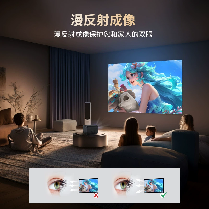 Проектор Z12 ультравысокой четкости домашний 1080P, интеллектуальный безэкраний экран, WiFi прямой выпуск на белую стену, зарубежный проектор