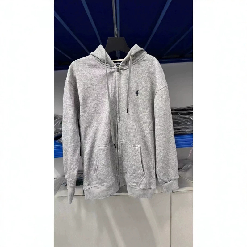 Foreign Trade Cross-Border Brand with Complete Trademarks, New Style Zipper Sweatshirt Cardigan Jacket with Embroidery, Unisex Loose Fit Casual Wear Foreign Trade Cross-Border Brand with Complete Trademarks, New Style Zipper Sweatshirt Cardigan Jacket with Embroidery, Unisex Loose Fit Casual Wear
