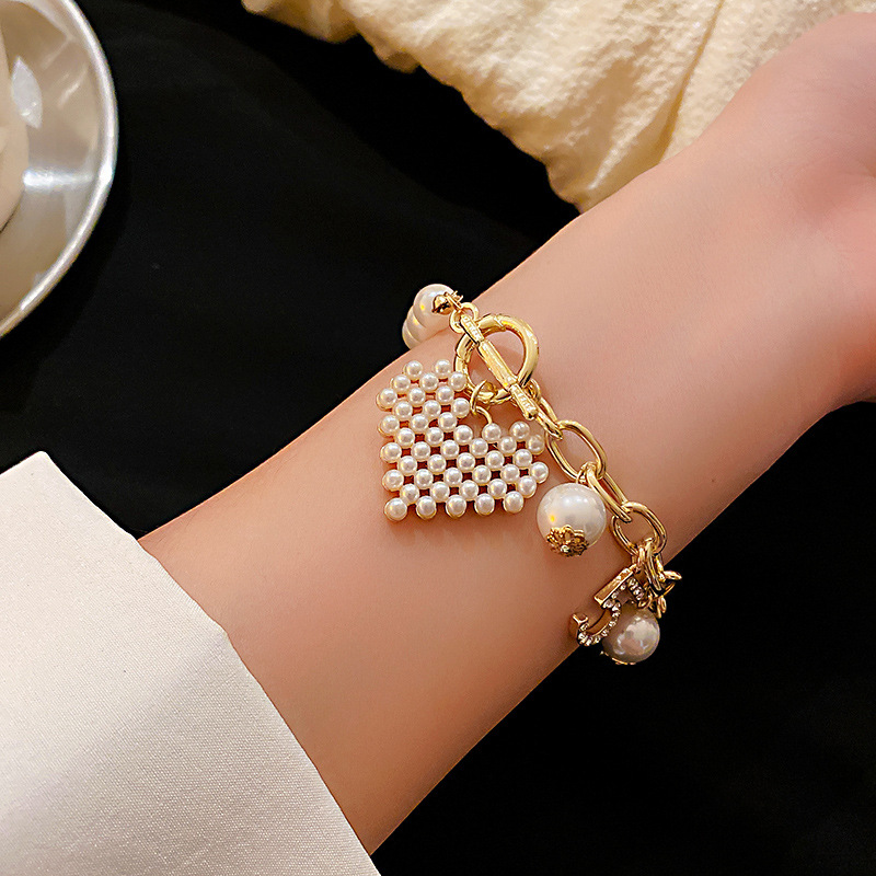 Korean Chinese style fashion freshwater pearl jade bracelet hand jewelry female wholesalepicture7