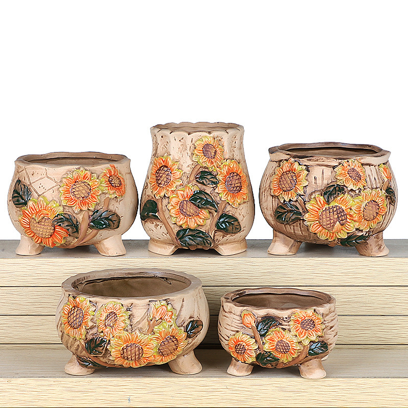 Fleshy Flower Pot Ceramic Home Special Clearance Green Plant Coarse Pottery Breathable Root Control Pottery Pot Large small size Pottery Pot Flower Pot Fleshy Flower Pot Ceramic Home Special Clearance Green Plant Coarse Pottery Breathable Root Control Pottery Pot Large small size Pottery Pot Flower Pot
