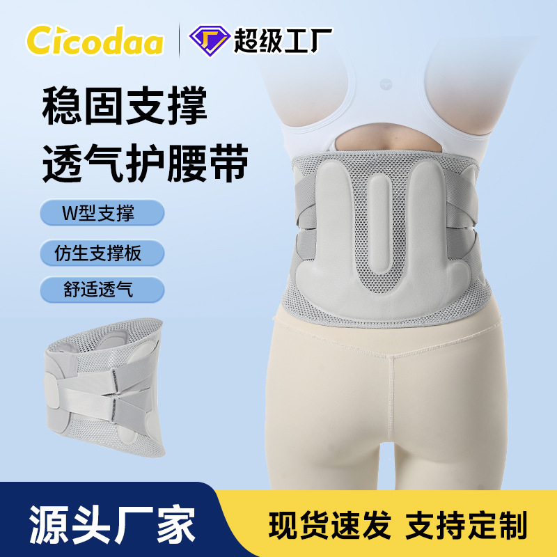 新款护腰专用山型钢板热压保护腰椎深蹲久坐久站支撑护腰带四季款|undefined