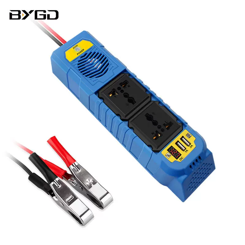 家用200W车载逆变器数码显示电压转换器12V汽车逆变充电双USB输出