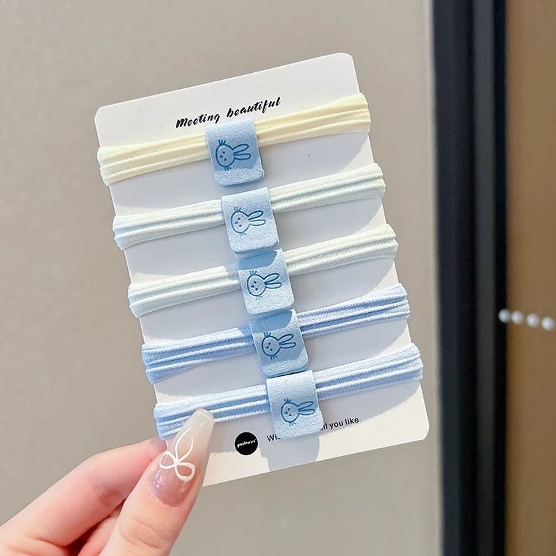 Cuerdas de cabello de alta elasticidad sin costura, anillo de cabello de cola de caballo, cuerdas de cabello de correa femenina, cuerdas de cabello de bola simple, cubierta de cuero cabelludo