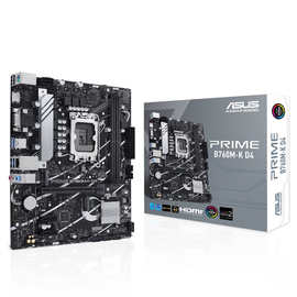 华硕PRIME B760M-K D4台式机电脑办公主板适用支持13代CPU 13700F