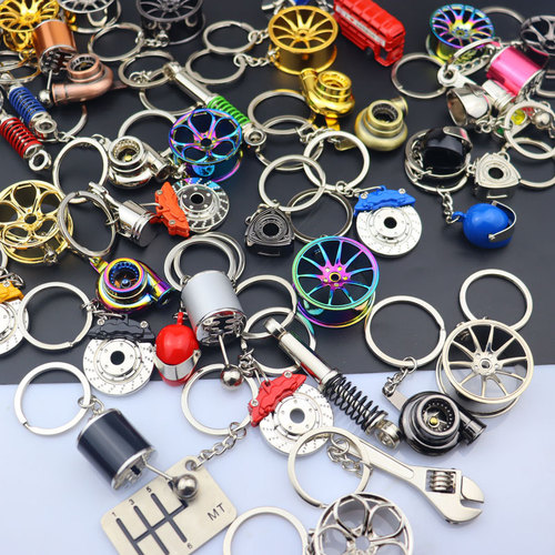 Factory Stock Traffic Signal Red Light Bus Car Turbocharger Motorcycle Helmet Keychain Metal Gift