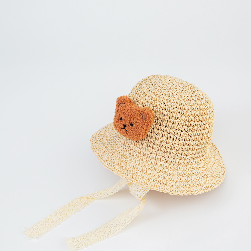 Bear Model A Beige + 1-2 years old (recommended head circumference 45-48cm) + built-in adjustment rope (adjustable)