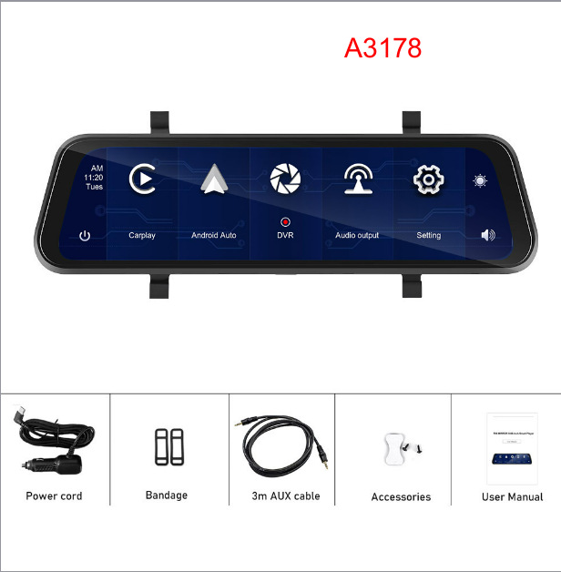 Carplay dashcam 360-degree panoramic view, no installation required, ultra-high-definition electronic dog parking monitor, cross-border export
