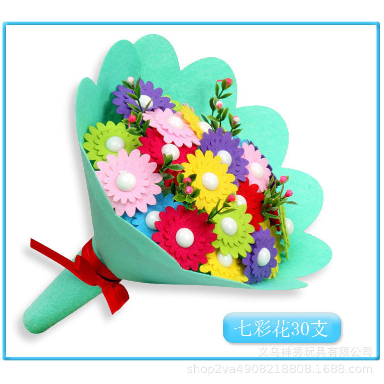 1 ramo adulto regalo Clavel ramo Corte libre no tejido hecho a mano DIY material creativo paquete