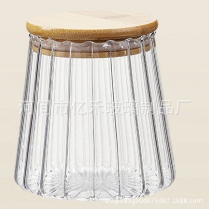 Tarro de vidrio de pétalo spot, frasco de vidrio sellado creativo, frasco de té, jarabe de gran capacidad de grado alimenticio para el hogar, almacenamiento a rayas